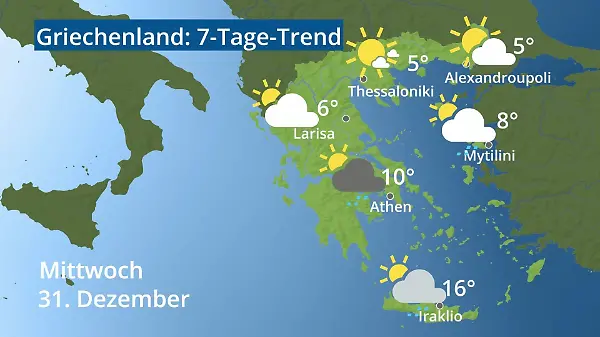 Griechenland: Wie wird das Wetter?