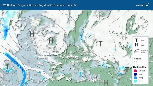 Die Wetterlage der kommenden 5 Tage