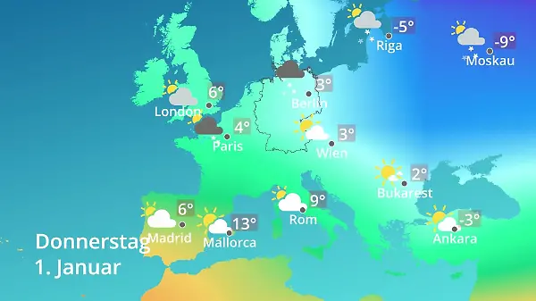 Europa: Wie wird das Wetter?