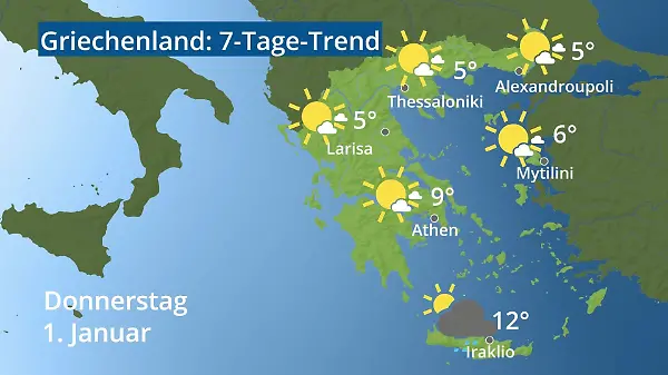 Griechenland: Wie wird das Wetter?