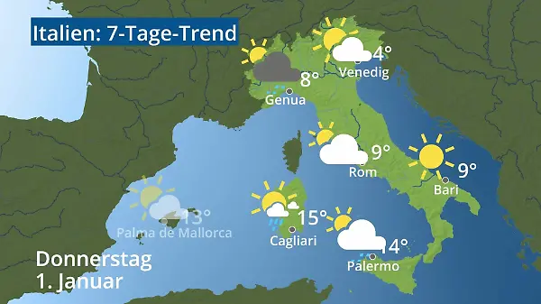 Italien: Wie wird das Wetter?