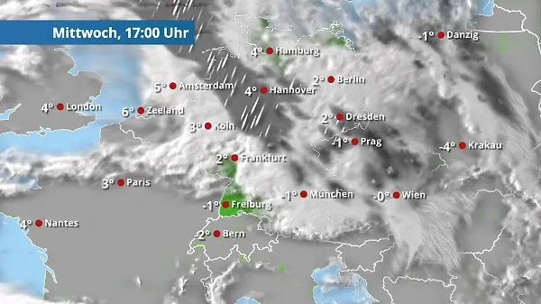 Die Sonne ist weg - Wolken, Regen und Schnee ziehen auf