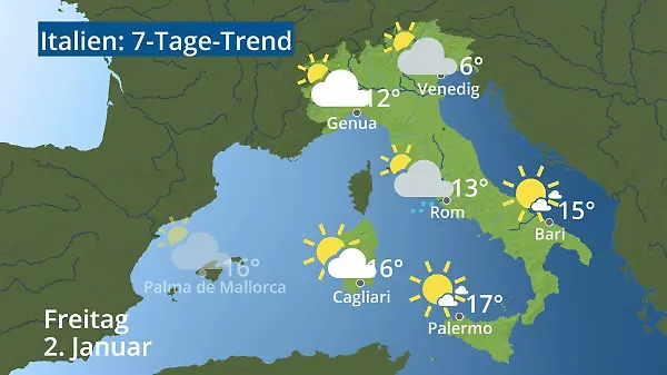 Italien: Wie wird das Wetter?