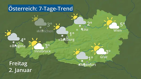 Österreich: Wie wird das Wetter?