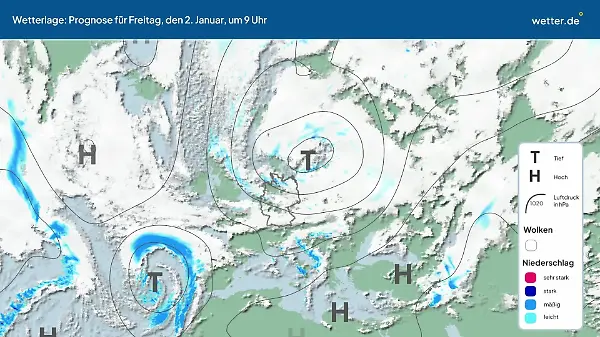 Die Wetterlage der kommenden 5 Tage