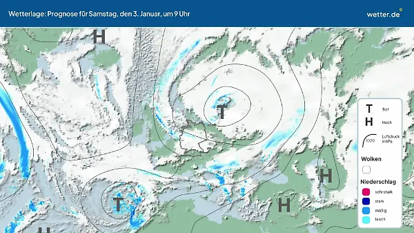 Die Wetterlage der kommenden 5 Tage