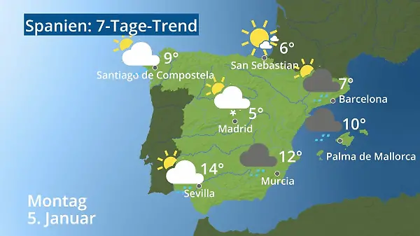 Spanien: Wie wird das Wetter?
