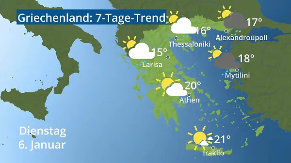 Griechenland: Wie wird das Wetter?