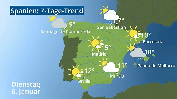 Spanien: Wie wird das Wetter?
