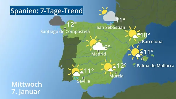 Spanien: Wie wird das Wetter?
