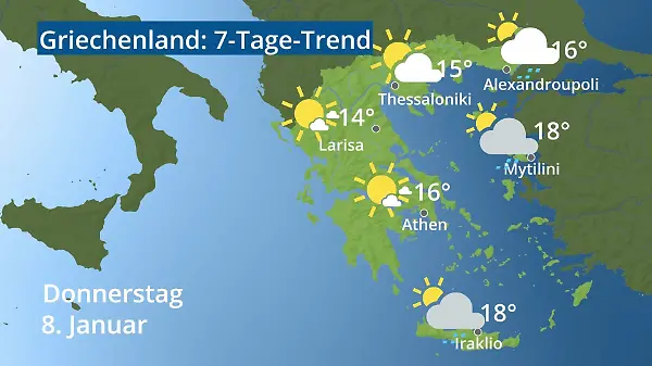 Griechenland: Wie wird das Wetter?