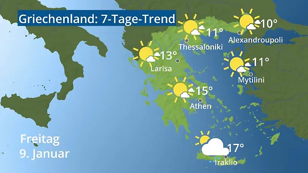 Griechenland: Wie wird das Wetter?