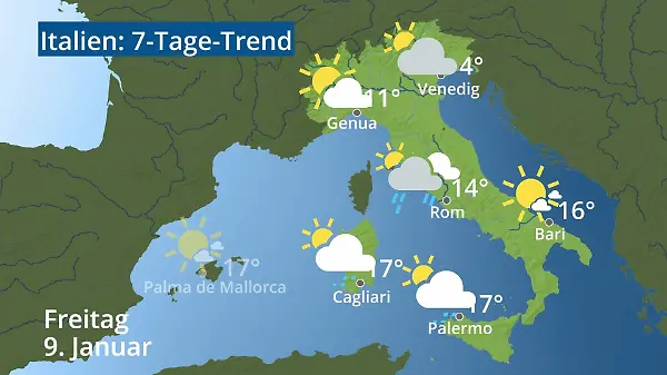 Italien: Wie wird das Wetter?