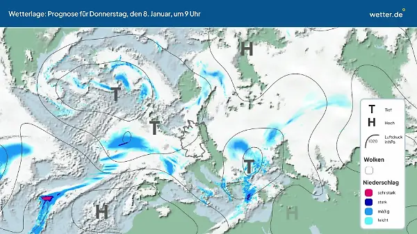 Die Wetterlage der kommenden 5 Tage