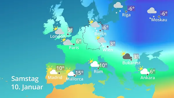 Europa: Wie wird das Wetter?