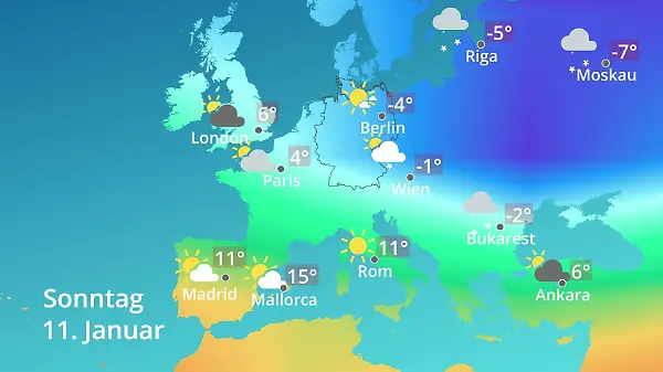 Europa: Wie wird das Wetter?