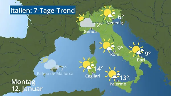 Italien: Wie wird das Wetter?
