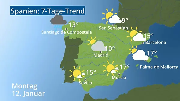 Spanien: Wie wird das Wetter?