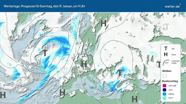 Die Wetterlage der kommenden 5 Tage