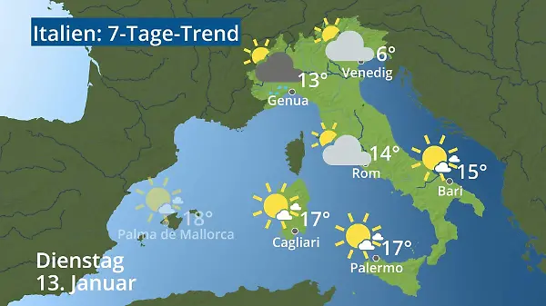 Italien: Wie wird das Wetter?