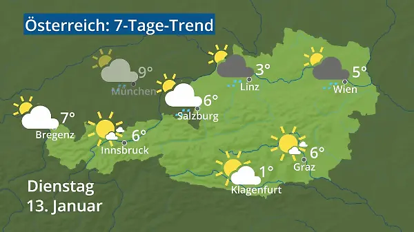 Österreich: Wie wird das Wetter?