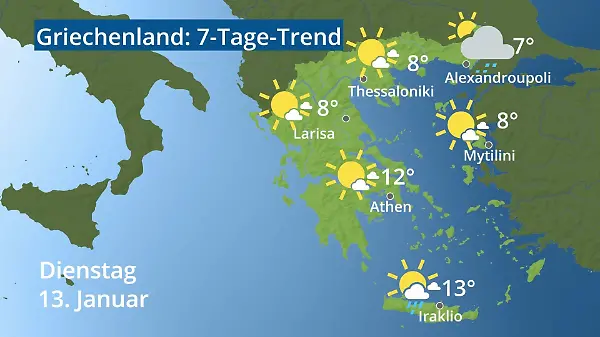 Griechenland: Wie wird das Wetter?