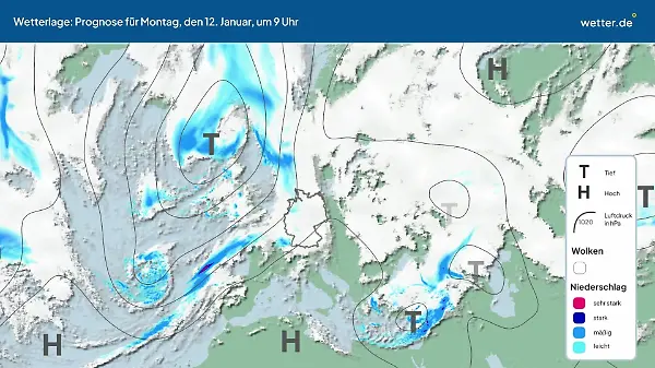 Die Wetterlage der kommenden 5 Tage