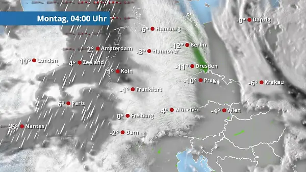 Regenfront bringt Glatteis