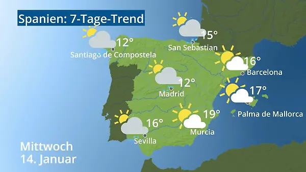 Spanien: Wie wird das Wetter?