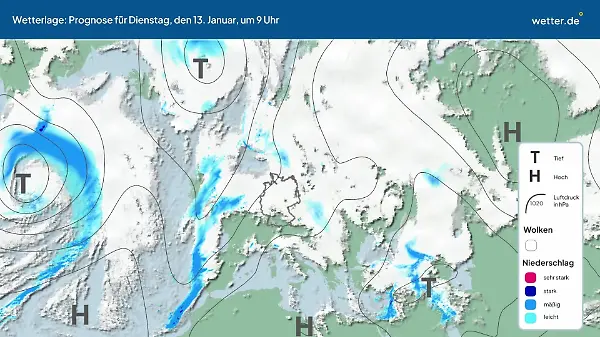 Die Wetterlage der kommenden 5 Tage