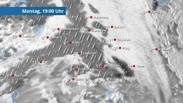Immer wieder grau und nass - Regen löst Schneefall ab