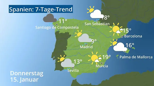 Spanien: Wie wird das Wetter?