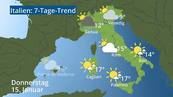 Italien: Wie wird das Wetter?
