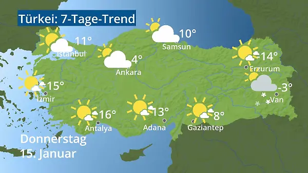 Türkei: Wie wird das Wetter?