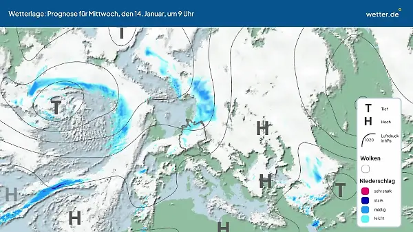 Die Wetterlage der kommenden 5 Tage