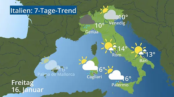 Italien: Wie wird das Wetter?