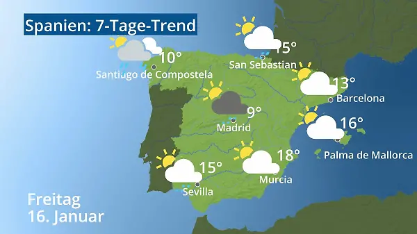 Spanien: Wie wird das Wetter?