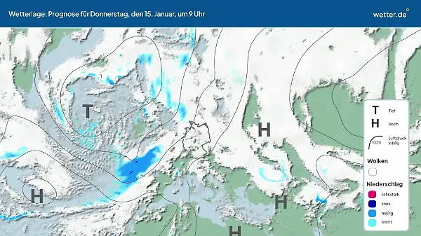 Die Wetterlage der kommenden 5 Tage