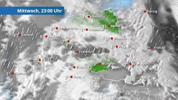 Neues Regenband zieht von Westen durch