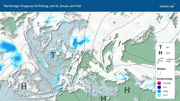 Die Wetterlage der kommenden 5 Tage