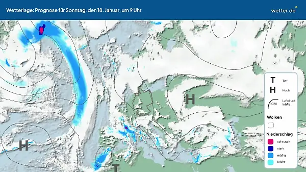Die Wetterlage der kommenden 5 Tage