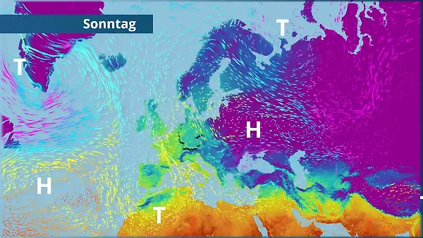 Hochdruckblock und kalte Luft mit Nachtfrost