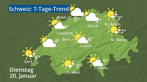 Schweiz: Wie wird das Wetter?
