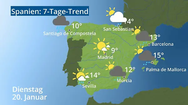 Spanien: Wie wird das Wetter?