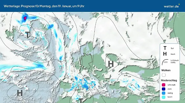 Die Wetterlage der kommenden 5 Tage