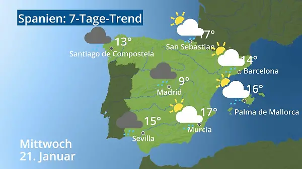 Spanien: Wie wird das Wetter?