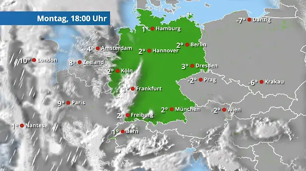 Sternenklare Nacht und viel Sonne auch am Dienstag