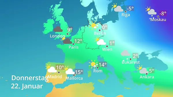Europa: Wie wird das Wetter?