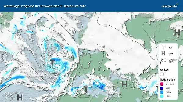 Die Wetterlage der kommenden 5 Tage