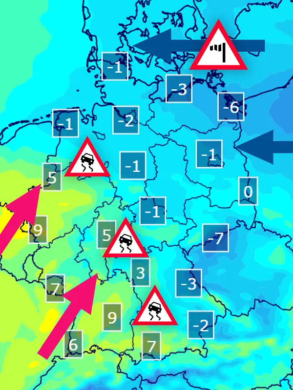 Unter minus 10 Grad - Fieser Windchill, miese Glätte und Schnee in Deutschland